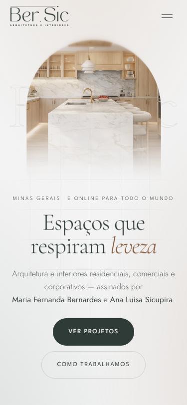 Ber.Sic website on mobile